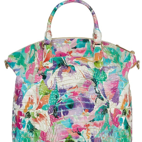 👜NWT!! HARD TO FIND DESIGN! Gorgeous Brahmin Large Duxbury Satchel in Daylily! - Picture 3 of 16